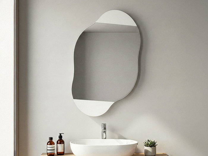 Hanah Home Mueble de Baño con Espejo Blanco 60x75x13 cm - Almacenamiento en Pared